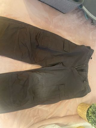 Pantalón cargo ancho Brandy Melville verde
