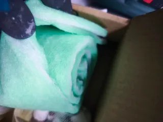 Restos de anillos cerámicos y filtro bioquímico