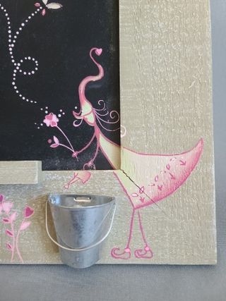 Pizarra infantil madera pintada a mano