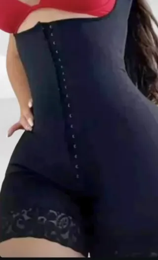 Faja Colombiana Negra con Cremallera y corchetes