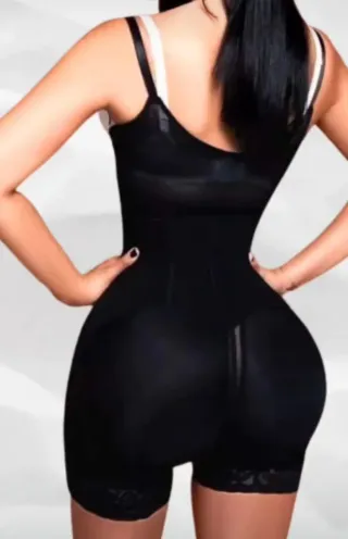 Faja Colombiana Negra con Cremallera y corchetes