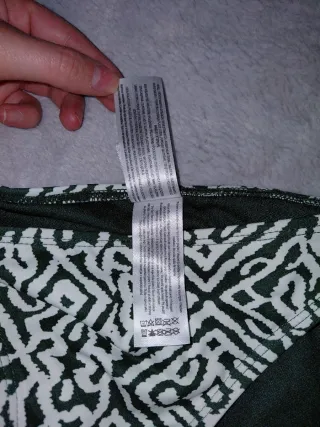 Bikini Primark Talla XS Verde y Blanco