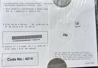 Radio Fiat Ducato, Jumper, Boxer. Con CODIGO