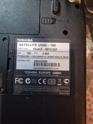 Portátil Toshiba Rojo Intel Core 2 Duo