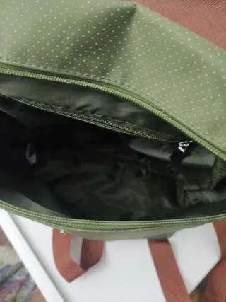 Mochila Roberto Torretta verde y marrón