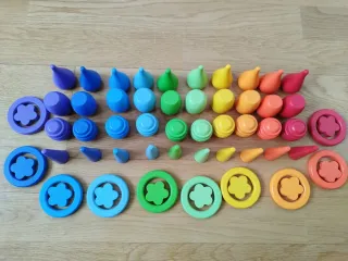 Piezas Montessori Madera Colores