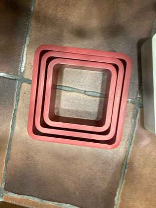 Estanterías Cubo Diseño Rojo y Blanco