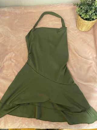 Vestido corto verde Shein sin mangas