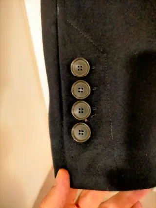 Abrigo Lana Hugo Boss azul