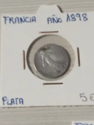Lote 13 monedas Francia, 2 de plata