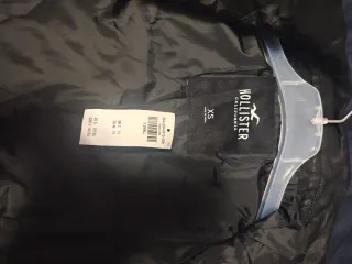 Chaqueta Polipiel Hollister Negra Talla XS