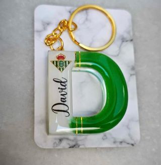Llavero de  Letra Personalizado de Futbol y nombre