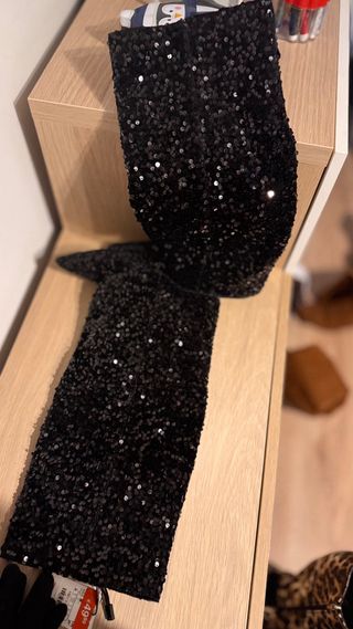 Botas de lentejuelas negras