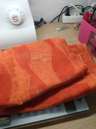 Visillo Naranja Terciopelo