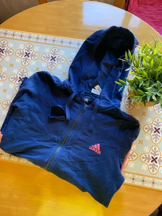 Chaqueta deportiva Adidas azul y rosa talla L