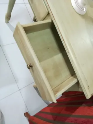 Mesa de entrada madera y cristal