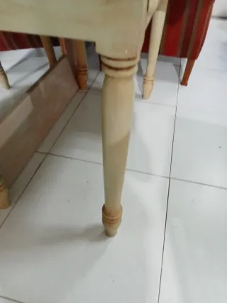 Mesa de entrada madera y cristal