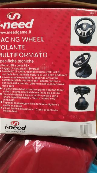 Volanti i-need racing wheel con pedaliera