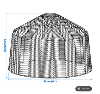 2 Lámparas Colgantes IKEA KAPPELAND Bambú