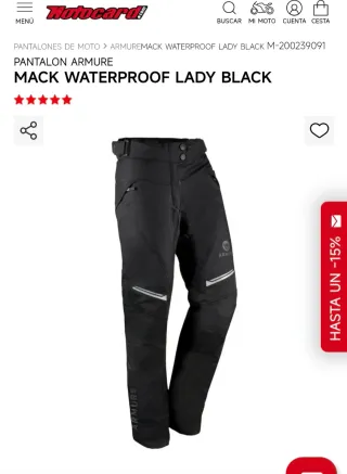 Traje de Cordura Moto Armure Mack Waterproof Mujer