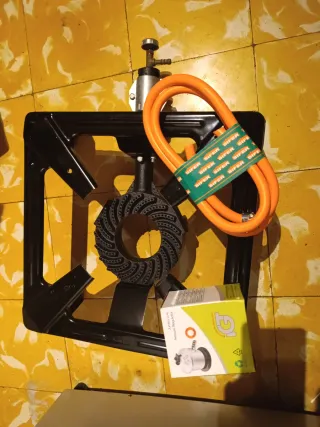 Hornilla gas butano un fuego