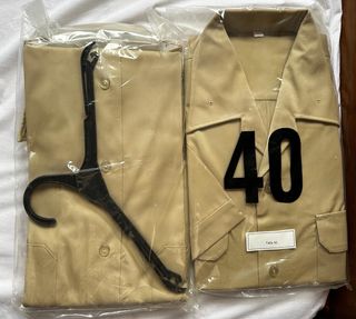 Camisas militares manga corta caqui Talla 40