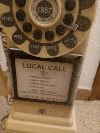 Teléfono Vintage Wild & Wolf Beige/Plata