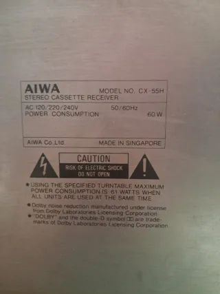 Minicadena Aiwa CX-55 Negra