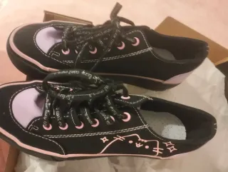 Zapatillas mujer negras y rosas