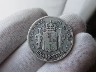 Moneda Plata 1 peseta 1894 Alfonso XIII