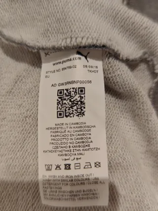 Sudadera Puma Gris Hombre