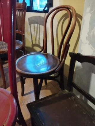 Set di 3 sedie rustiche di paese