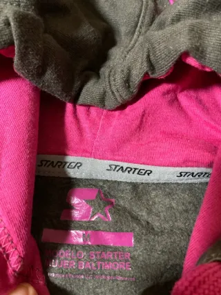 Sudadera Starter Gris y Rosa Talla XS