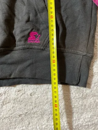 Sudadera Starter Gris y Rosa Talla XS