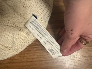 Bufanda gruesa de punto color beige