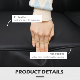 Divano 2 Posti Stile Chesterfield in Finta Pelle,