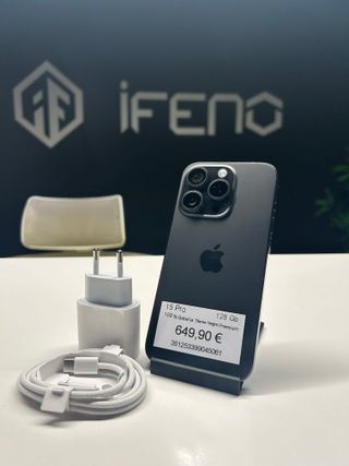 iPhone 15 Pro Titanio Negro 128GB–Garantía 2 Años