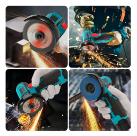 Amoladora 12V + 2 Baterías + Cargador + 8 Discos