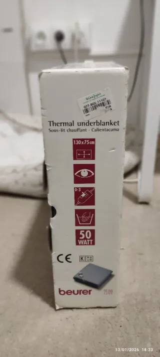 Calientacamas manta eléctrica Beurer TS09 Eléctric