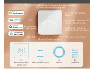 Termostato Inteligente WiFi Apple Home