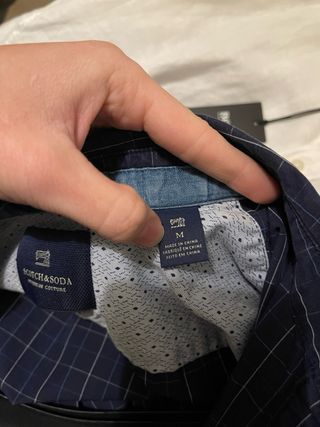 Camisa cuadros azul Scotch & Soda Talla M