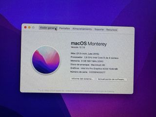 Apple iMac 21.5 Plata