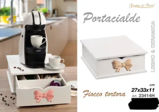 Portacialde De'Longhi bianco con fiocco