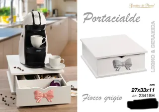 Portacialde De'Longhi bianco con fiocco