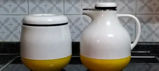 Termo y Cubitera Blanco/Amarillo