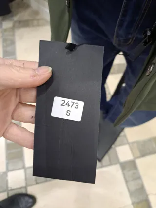 Giaccone impermeabile con pettorina verde Tg. S