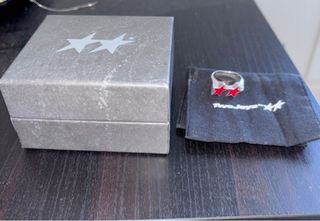 Anillo Twojeys Icon Doble Estrella Rojo T22