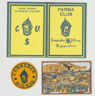 Adesivo+tessere Ultras Parma Crusader Ultras