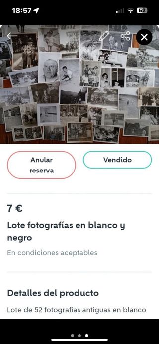 Lote 100 Fotos Antiguas Blancas