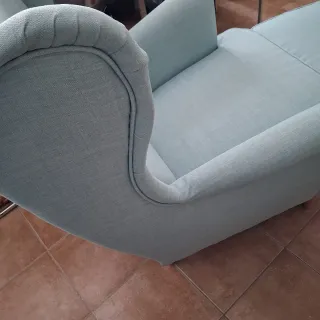 Sillón orejero Ikea azul claro